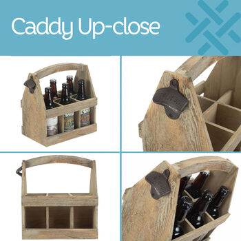Personalised Drinks Caddy With Bottle Opener, 7 of 10