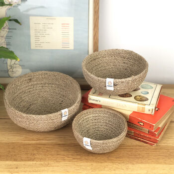 Respiin Natural Seagrass And Jute Bowls, 2 of 12