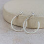 Sterling Silver Frosted Everyday Hoops, thumbnail 1 of 6