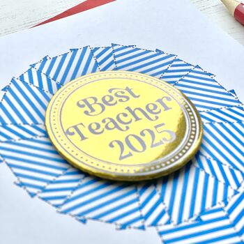 Best Teacher Personalised Badge Card, 2 of 2