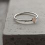 Tiny 9ct Gold Heart Stacker Ring, thumbnail 5 of 7
