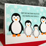 'Penguins' Personalised Family Christmas Card, thumbnail 4 of 4