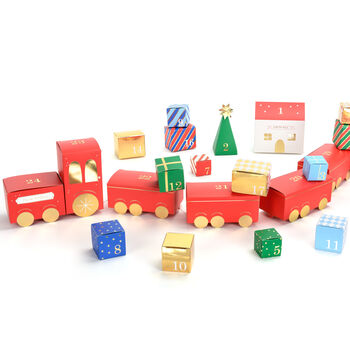 Polar Express Train Christmas Diy Advent Calendar Boxes, 4 of 10