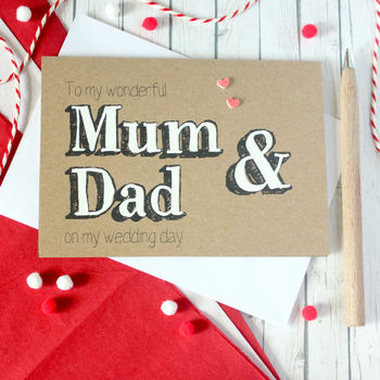 Personalised Parents Wedding Day Card, For Mum And Dad, 2 of 7