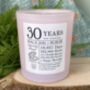 Personalised 30th Anniversary Years And Counting Candle, thumbnail 2 of 11