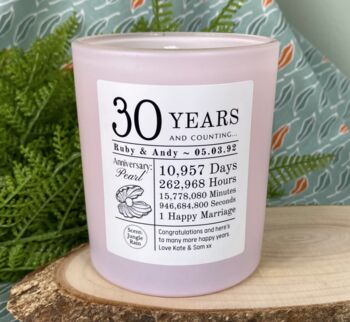 Personalised 30th Anniversary Years And Counting Candle, 2 of 11