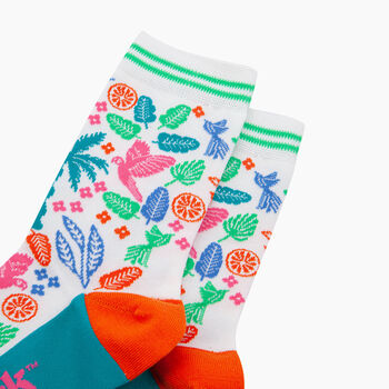 Tropical Rainforest Parrot Bamboo Socks In Multi, 2 of 4