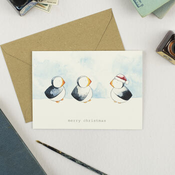 Puffins Christmas Card, 2 of 4