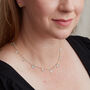 Aquamarine Silver Gold Plated Beaded Necklace, thumbnail 2 of 11