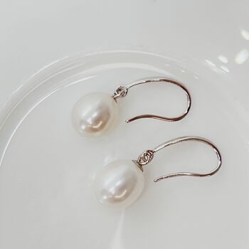 'Liwanag' Radiance Biwa Pearl Drop Earrings, 8 of 12