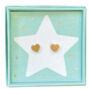 Christmas Edition Gold Heart Earrings, thumbnail 1 of 2