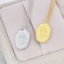 Poppy Flower Oval Pendant Necklace In Sterling Silver, thumbnail 5 of 10