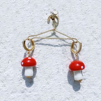 ‘Super Mario Bros' Mushrooms Hoops Earrings, 2 of 10