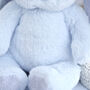 Personalised Blue Baby Boy Bunny Soft Toy, thumbnail 5 of 8
