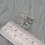 Green Amethyst Silver Drop Square Earrings, thumbnail 9 of 9