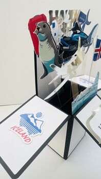 Personalisable Iceland Themed 3D Greeting/Gift Card, 5 of 6