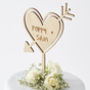 Personalised Carved Heart Cake Topper, thumbnail 6 of 8