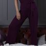 Jersey Lounge Trousers In Burgundy, thumbnail 1 of 4