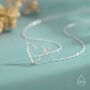 Sterling Silver Delicate Hammered Heart Necklace, thumbnail 3 of 11