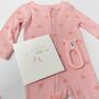 Rainbow Sleepsuit New Baby Girl Gift Box, thumbnail 2 of 10