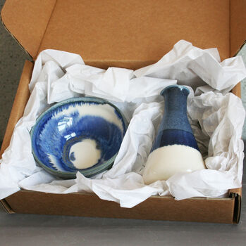 Jug And Bowl Gift Set Navy Milk Jug And Sugar Bowl, 3 of 4