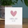Padded Heart Personalised Wedding/Anniversary Card, thumbnail 1 of 2