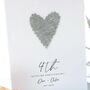 4th Linen Heart Personalised Wedding Anniversary Card, thumbnail 2 of 4