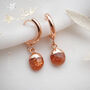 Sunstone Hoop Earrings, thumbnail 1 of 11