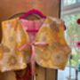 70s Flower Power Pink And Yellow Reversible Waistcoat, thumbnail 3 of 4