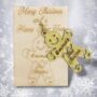 Personalised Gingerbread Man Christmas Bauble Card, thumbnail 1 of 8
