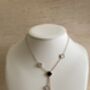 Double Sided Clover Long Necklace Rose Gold White Black, thumbnail 5 of 7