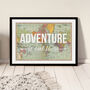 'Adventure Is Out There' World Map Poster, thumbnail 1 of 4