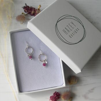 Ruby Circle Earrings, 5 of 6