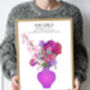 Personalised Family Friend Birth Flowers Custom Print, thumbnail 2 of 8