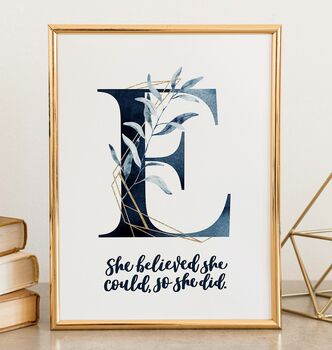 Personalised She Believed She Could, So She Did Print, 2 of 4