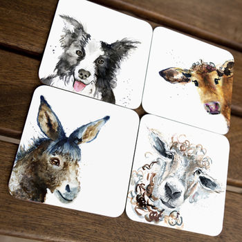 Inky Farmyard Collection Coasters, 10 of 10