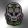 Dia De Los Muertos Sugar Inspired Skull Pin, thumbnail 3 of 8