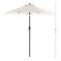 200 Cm Garden Parasol Sunshade Umbrella With Metal Pole, thumbnail 9 of 9