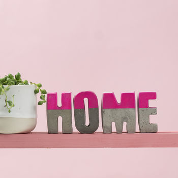 Bright Pink Home Concrete Letter Set, 2 of 4