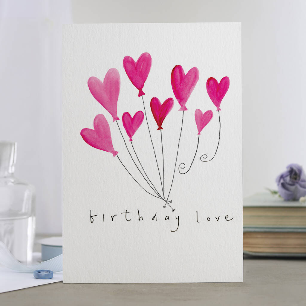 'Birthday Love' Hearts Card By Gabrielle Izen Illustration ...