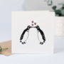 Penguin Kiss Romantic Card, thumbnail 1 of 2