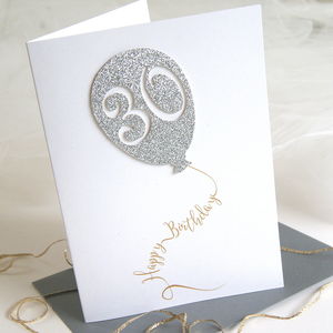 30th Birthday Balloon Card By The Hummingbird Card Company ...