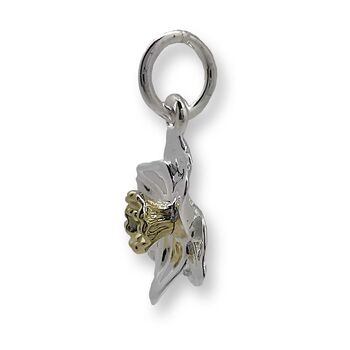Daffodil Solid Silver And Gold Charm, 10 of 11
