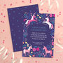 Personalised Unicorn Pattern Birthday Invitations, thumbnail 1 of 3