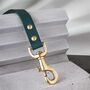 Personalised Green Leather Dog And Puppy Lead, thumbnail 4 of 4