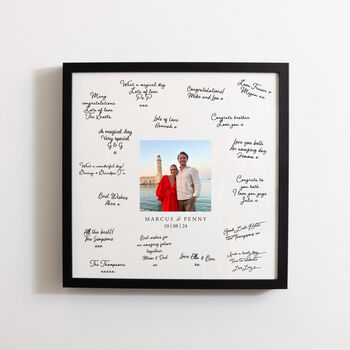 Personalised Wedding Photo Frame Guest Book, 8 of 11