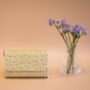 Eva Beige Floral Clutch, thumbnail 3 of 3