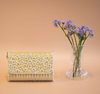Eva Beige Floral Clutch, 3 of 3