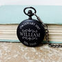 Engraved Newborn Baby Pocket Watch For New Daddy, thumbnail 1 of 3