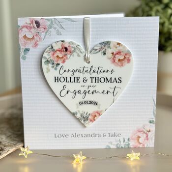 Engagement Personalised Detachable Keepsake Card, 2 of 2